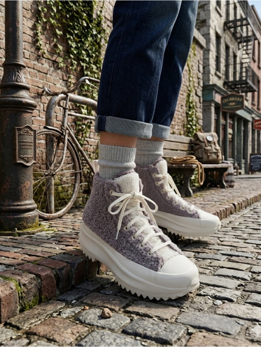Converse Run Star Hike Sherpa Vapor Mauve W8 NIB